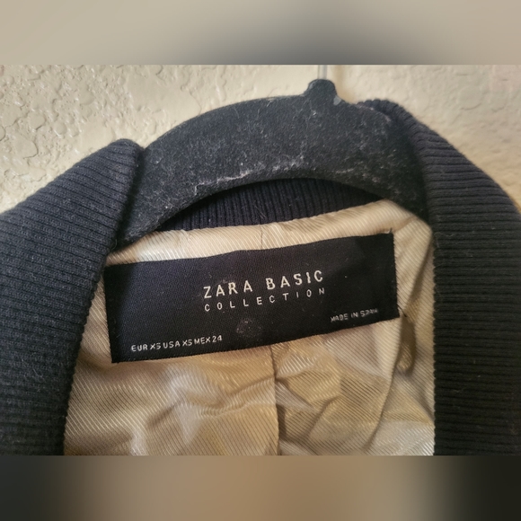 Zara Basic Floral Print Velvet Track Jacket - Picture 11 of 11